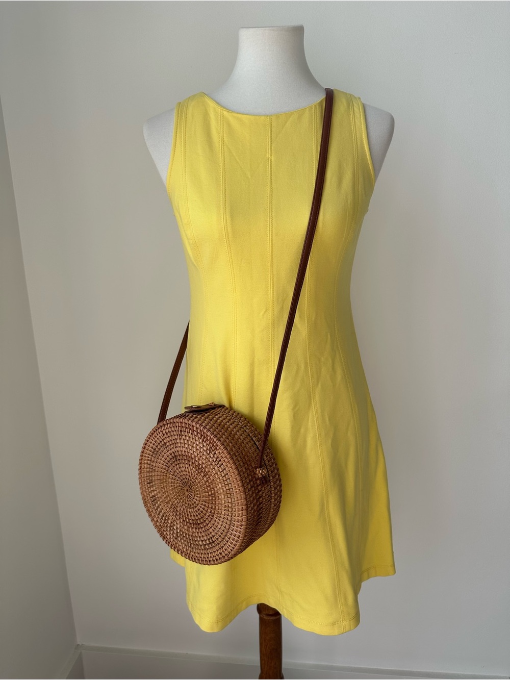 Round Rattan Woven Straw Crossbody Shoulder Bag